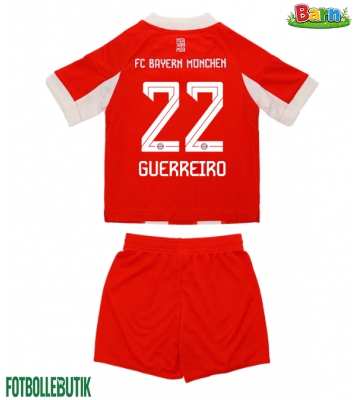 Bayern Munich Raphael Guerreiro #22 Hemmaställ Barn 2025-26 Kortärmad (+ Korta byxor)